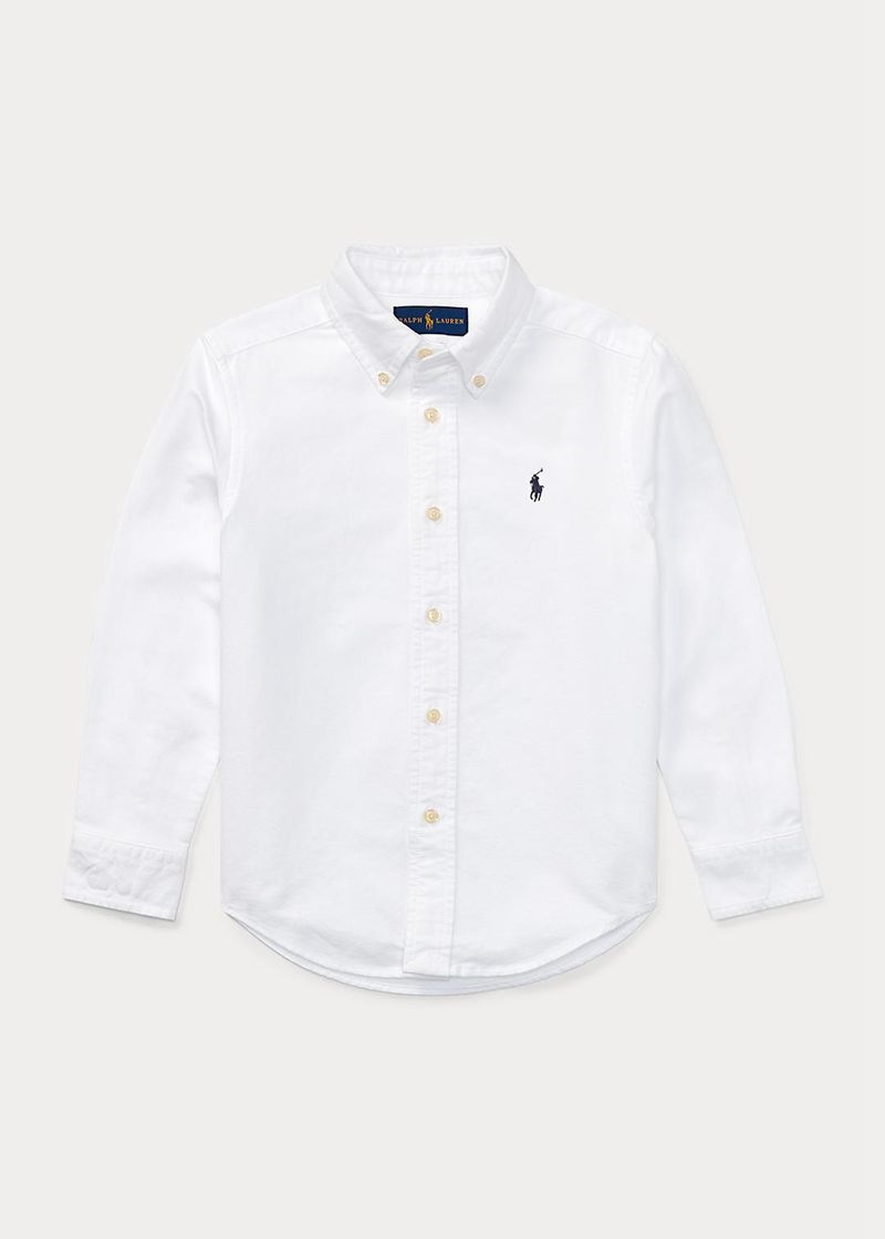 Camisas Ralph Lauren Niño 1.5-6 Años Slim Fit Cotton Oxford Chile Blancas DUQMO-8264